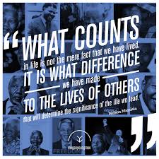 Mandela what counts in life
